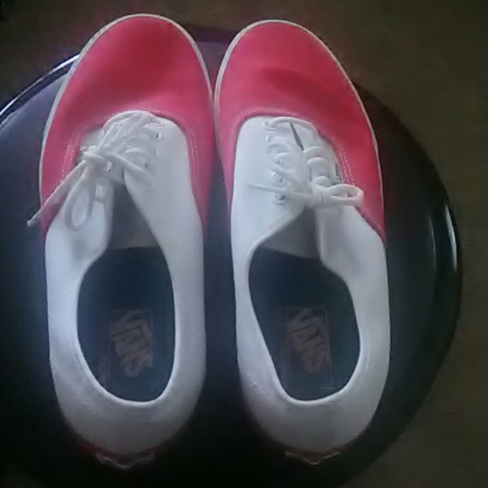 Vans Bold Red and White Sneakers